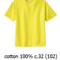 ขายส่งเสื้อสีพื้น ขายส่งเสื้อยืดเปล่าสีเหลือง เสื้อยืดคอกลม ผ้าCotton100 C32 คุณภาพดี เนื้อนุ่ม 093-632-6441