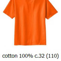 ขายส่งเสื้อสีพื้น ขายส่งเสื้อยืดเปล่าสีส้ม เสื้อยืดคอกลม ผ้าCotton100 C32 คุณภาพดี เนื้อนุ่ม 093-632-6441