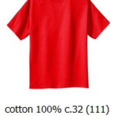 ขายส่งเสื้อสีพื้น ขายส่งเสื้อยืดเปล่าสีแดง เสื้อยืดคอกลม ผ้าCotton100 C32 คุณภาพดี เนื้อนุ่ม 093-632-6441