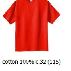 ขายส่งเสื้อสีพื้น ขายส่งเสื้อยืดเปล่าสีแดงส้ม เสื้อยืดคอกลม ผ้าCotton100 C32 คุณภาพดี เนื้อนุ่ม 093-632-6441