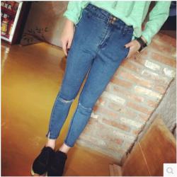JEANS  กางเกงยีนส์เอวสูง แฟชั่นสำหรับผู้หญิง Harajuku  and  vintage  Japanese  and  korean  jeans   fashion 