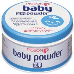 Pigeon Medicated Baby Powder 150 g. กระปุกฟ้า แป้งเด็กพีเจ้นสามารถป้องกันผดผื่นและปกป้องผิวได้อย่าง อ่อนโยน ใช้ร่วมกับพัฟทาแป้งพีเจ้น ทาหลังอาบน้ำ หรือหลังจากการเปลี่ยนผ้าอ้อม แป้งเด็กพีเจ้นผ่านการทดสอบด้านการแพ้และระคายเคืองต่อผิวหนังแล้ว 