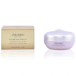 Shiseido Future Solution Lx Total Radiance Loose Powder E 10 g. แป้งฝุ่นเนื้อเนียนนุ่มให้ความรู้สึกหรูหรา กลมกลืนไปกับผิว มอบความเปล่งให้ผิวแลดูเป็นธรรมชาติปรับสีผิวให้ดูเนียนสวยอย่างสมบูรณ์แบบ เพิ่มความสว่างให้กับผิว ให้ดูโกล์ว อ่อนนุ่ม ละเอี