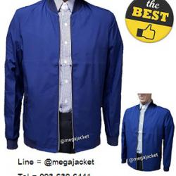 Jacket ผ้าไมโคร แจ็คเก็ตเบสบอล สีน้ำเงินกรม  093-632-6441