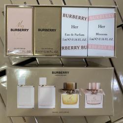 Burberry Travel Exclusive Set (4 Items) เซ็ตน้ำหอมจากแบรนด์สุดหรู Burberry เพิ่มเสน่ห์ความหอมน่าหลงไหลให้กับคุณด้วยน้ำหอม ที่มอบกลิ่นหอมให้คุณได้มั่นใจ มีชีวิตชีวา สวยหรู ถ่ายทอดทัศนคติอันหาญกล้าและจิตวิญญาณแห่งสาวลอนดอนไว้อย่างเต็มเปี่ยม