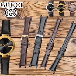 สายนาฬิกาแบบสายหนังแท้ หลากสี ปลายสายแบบเข็มขัด ใช้สำหรับGucci