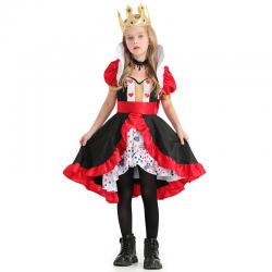 7C1 ชุดเด็ก ชุดราชินีไพ่ ราชินีไพ่โพแดง อลิซในแดนมหัศจรรย์ Children Queen of Hearts Alice in Wonderland Costumes