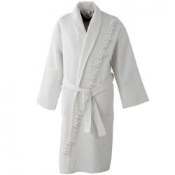 เสื้อคลุมอาบน้ำผ้ารังผึ้งสีขาว / สีครีม สำหรับโรงแรม รีสอร์ท สปา 089-323-2395