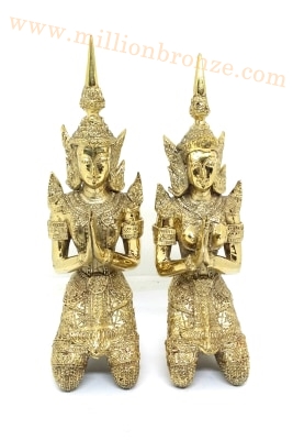 TP038 เทพพนม เนื้อทองเหลือง Brass Deva