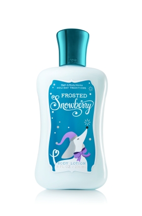 Bath & Body Works Frosted Snowberry Shea & Vitamin E Body Lotion 236 ml. โลชั่นบำรุงผิวสุดพิเศษ กลิ่นหอมผลแบลคเบอรี่ผสมกลิ่นคาราเมลกับกลิ่น Musk หอมสดชื่นค่