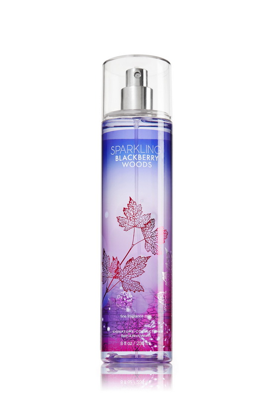 Bath & Body Works Sparkling Blackberry Woods Fine Fragrance Mist 236 ml. สเปร์ยน้ำหอมที่ให้กลิ่นติดกายตลอดวัน กลิ่นหอมใหม่ กลิ่นหอมผลแบลคเบอรี่ผสมกลิ่นวนิลลา และกลิ่นเปลือกไม้ป่าหอมหวานน่ารักๆ