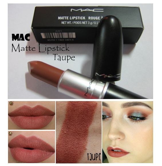 MAC Matte Lipstick #Taupe ลิปสติกเนื้อด้าน สีน้ำตาลอมส้ม สุดเย้ายวนเป็นธรรมชาติ ลิปสติกเม็ดสีแน่นที่ให้สีจริงบนริมฝีปาก มอบความคมชัดให้ปากได้รูปอย่างชัดเจน เนื้อนุ่มทาง่ายและให้ความสบายผิวปาก สีสวยติดทนยาวนาน