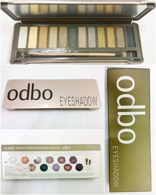 Odbo Classic Earthtone Eyeshadow Palette 12 สี พาเลทอายแชโดว์ odbo กล่องเหล็กแพ็กเกจสวยคล้าย naked2 สีสันโทนน้ำตาลทอง สวยหรู คลาสสิก เกลี่ยง่าย ติดทนนาน ให้สีสันชัดเจน ดูมีมิติ น่ามอง มีให้เลือกใช้หลายเนื้อ ตั้งแต่เนื้อแม็ท(เนื้อด้าน) ไปจนถึง