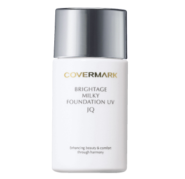 COVERMARK Brightage Milky Foundation UV JQ 30 g. รองพื้นชนิดน้ำนมเนื้อเนียนนุ่ม ป้องกันผิวจากฝ้า กระ จุดด่างดำและรอยหมองคล้ำ เนื้อบางเบาเกลี่ยง่ายแม้ผู้ที่มีผิวแห้งหรือมีปัญหาสิว