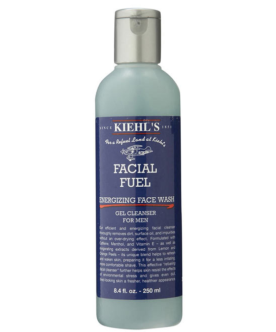 Kiehl's Facial Fuel Energizing Face Wash Gel Cleanser For Men 250ml. ผลิตภัณฑ์ทำความสะอาดที่มีประสิทธิภาพเหมาะสำหรับผิวผู้ชายทุกประเภท ขจัดฝุ่นละออง น้ำมันบนผิวหน้าและสิ่งสกปรกโดยไม่ทำให้ผิวแห้งเกินไป