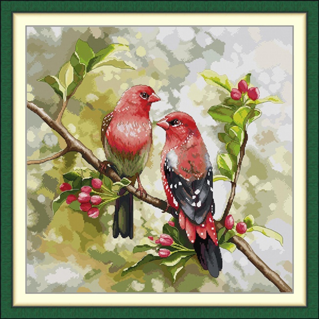 Bird on the branch (ไม่พิมพ์/พิมพ์ลาย)