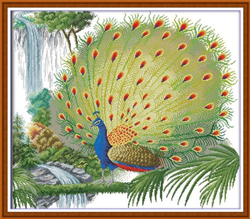 Green Peacock (ไม่พิมพ์/พิมพ์ลาย)
