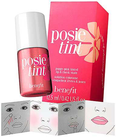 Benefit Posie Tint Cheek & Lip Stain 10ml. ทิ้นท์สีชมพูหวานๆ ยอดนิยม ใช้ทาได้ทั้งแก้มและปากให้สีชมพูอ่อนหวาน น่ารักมากมาย ง่ายๆแค่เพียงแตะแต้มบริเวณแก้ม เพียงเล็กน้อย เกลี่ยๆบางให้ทั่ว พวงแก้มบริเวณโหนกแก้มสวยใสได้อย่างเป็นธรรมชาติสุดๆ 