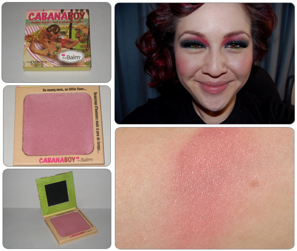 The Balm Cabana Boy Shadow / Blush อายแชโดว์และบลัสออนปัดแก้มสีชมพูเข้มบ่มแดด มีกลิตเตอร์เล็กๆน่ะคะ ทาแล้วออกชมพูบ่มแดด สีสวยมากๆๆคะ ใช้ทาตาหรือปัดแก้มในตลับเดียวบลัชออนสีส้มพีช เหมาะกับทุกสภาพผิว แม้ผิวบอบบางแพ้ง่าย