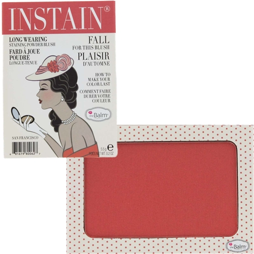 The Balm INSTAIN Long-Wearing Staining Powder Blush #Swiss Dot สีส้มพีช บลัชออนคอลเลคชั่นใหม่จาก The Balm ที่จะช่วยเนรมิตพวงแก้มของคุณให้สวย โดดเด่นกว่าใคร พร้อมสีที่ติดทนนานตั้งแต่เช้าจรดเย็น สมกับสโลแกน ปัดเช้า เย็นฉ่ำ นานกว่า 8 