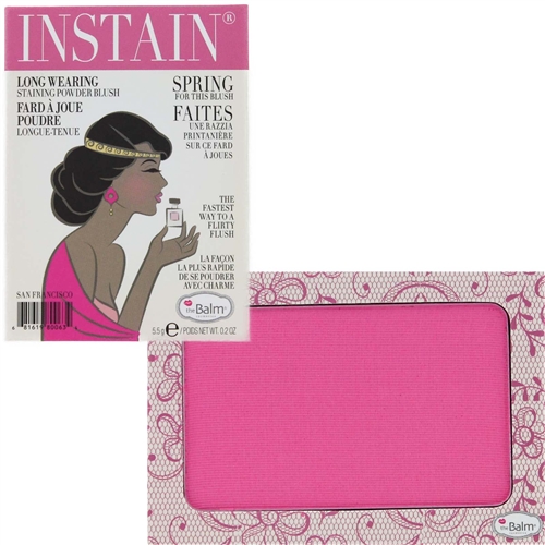 The Balm INSTAIN Long-Wearing Staining Powder Blush #Lace สีชมพูสว่าง บลัชออนคอลเลคชั่นใหม่จาก The Balm ที่จะช่วยเนรมิตพวงแก้มของคุณให้สวย โดดเด่นกว่าใคร พร้อมสีที่ติดทนนานตั้งแต่เช้าจรดเย็น สมกับสโลแกน ปัดเช้า เย็นฉ่ำ นานกว่า 8 