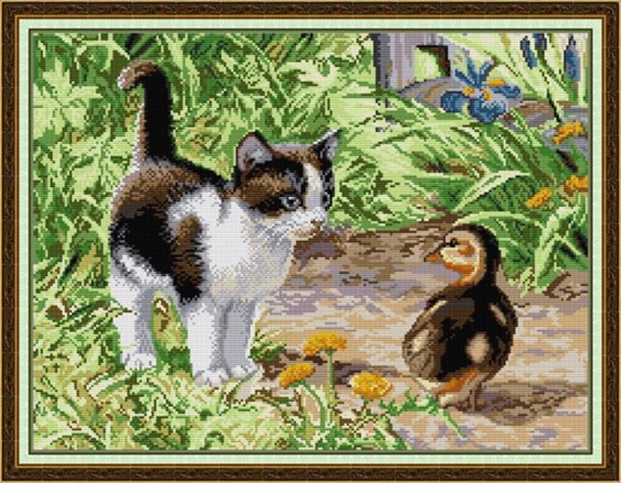 Kitten and gosling (ไม่พิมพ์/พิมพ์ลาย)