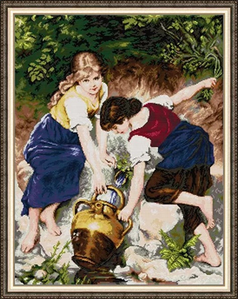 Water fetching girl (ไม่พิมพ์/พิมพ์ลาย)