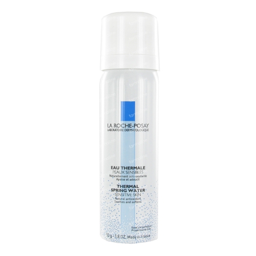 La Roche-Posay Thermal Spring Water 50ml. น้ำแร่ ลา โรช-โพเซย์ อุดมด้วยแร่ซิลิเนียม อันเป็นสารแอนตี้ออกซิแดนท์ ลดการระคายเคือง เสริมสร้างความแข็งแรงให้แก่ผิว ทำให้สบายผิว ดูแลจัดการปัญหารอยคล้ำบวมรอบดวงตา มอบสัมผัสอ่อนนุ่มสู่ผิวปลอบประโลมผิวที