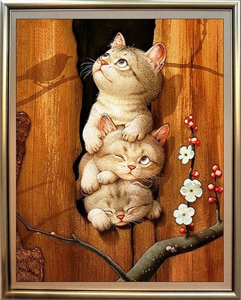 Three kittens (พิมพ์ลาย)