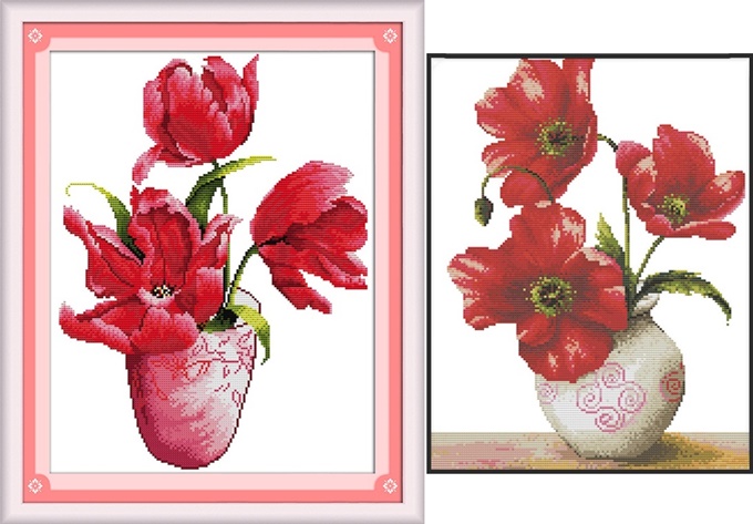 Red Vase (ไม่พิมพ์/พิมพ์ลาย)
