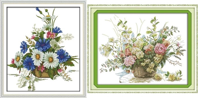 Flower basket (ไม่พิมพ์/พิมพ์ลาย)