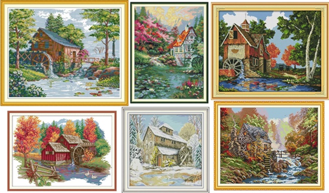 Water mill (ไม่พิมพ์/พิมพ์ลาย)