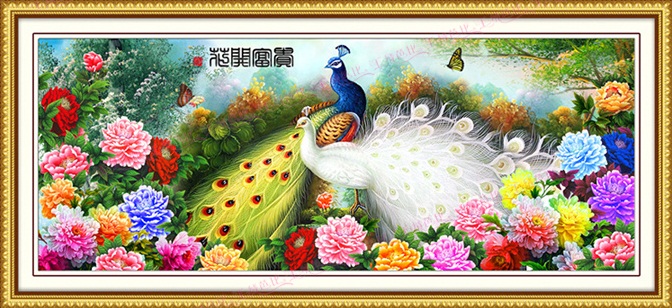 Peacock and peony (พิมพ์ลาย)