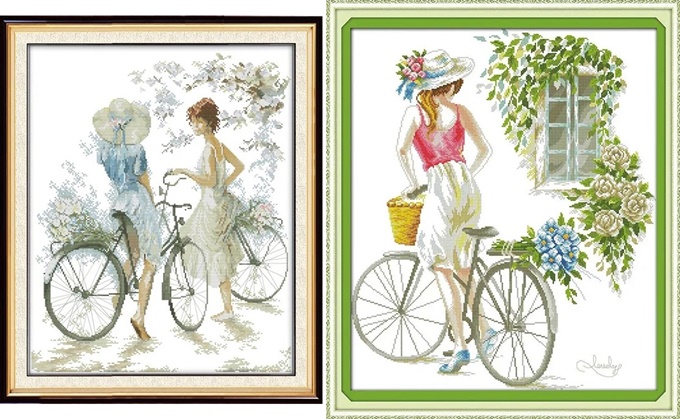 Bicycle girls (ไม่พิมพ์/พิมพ์ลาย)