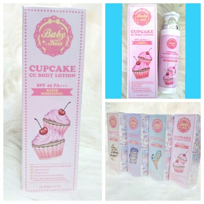 **พร้อมส่ง**ใหม่ล่าสุด!! Baby Kiss Cupcake CC Body Lotion SPF 45 PA+++ (สีชมพู) ซี ซีบอดี้โลชั่น ด้วยเนื้อสัมผัสที่เบาบาง นาโน ไม่เหนียวเหนอะหนะ เกลี่ยง่าย ซึมซับทันทีที่ทา ไม่เป็นคราบ ติดทนนานตลอดวัน ป้องกันได้ทั้งน้ำและเหงื่อ ช่วยปรับสีผิวที่หมอ