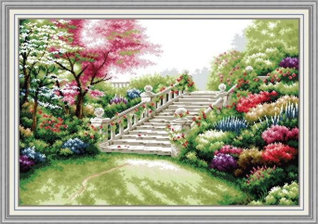 Bridge in the garden (ไม่พิมพ์/พิมพ์ลาย)