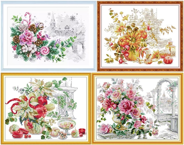 Flower and fruit (ไม่พิมพ์/พิมพ์ลาย)