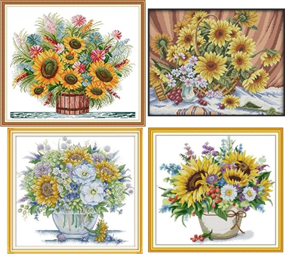 Sunflowers vase (ไม่พิมพ์/พิมพ์ลาย)