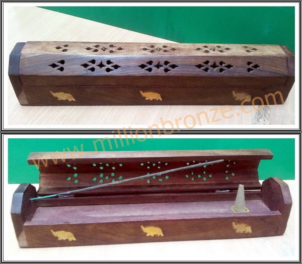 J047 กล่องไม้ปักธูป Box for Incense Stick