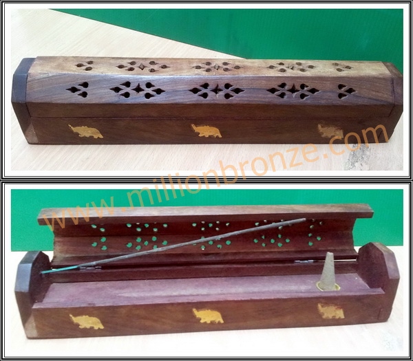 J047 กล่องไม้ปักธูป Box for Incense Stick