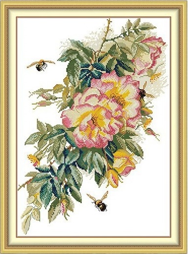 Bees and Roses (ไม่พิมพ์/พิมพ์ลาย)