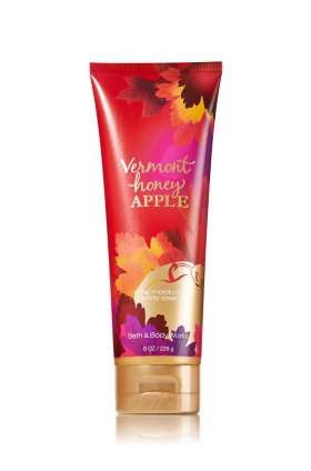 Bath & Body Works Vermont Honey Apple 24 Hour Moisture Ultra Shea Body Cream 226g. บอดี้ครีมถนอมผิวกลิ่นหอมติดผิวกายนานตลอดวัน กลิ่นหอมสดชื่นของผลแอปเปิ้ลและลูกแพร์ผสมกลิ่นหอม