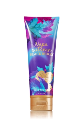 Bath & Body Works Napa Autumn Blackberry 24 Hour Moisture Ultra Shea Body Cream 226g. บอดี้ครีมถนอมผิวกลิ่นหอมติดผิวกายนานตลอดวัน กลิ่นหอมหวานซ่อนเปรีั้ยวของผลเบอร์รี่ ผลส้ม แล