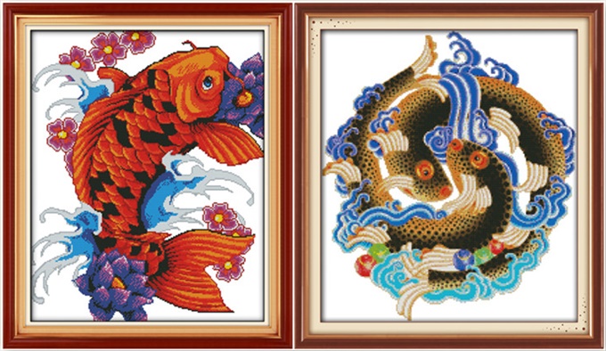 Carp fish (ไม่พิมพ์/พิมพ์ลาย)