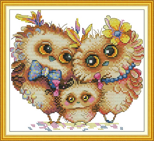 Owl family (ไม่พิมพ์/พิมพ์ลาย)