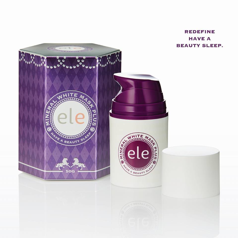 ELE MINERAL WHITE MASK PLUS 50g ช่วยบำรุงลึกเข้าตรงจุดถึงเซลล์ผิวชั้นในและใช้เวลารวดเร็วกว่าครีมพอกหน้าทั่วไป