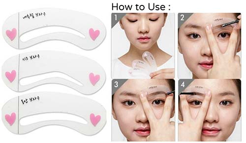 (1ชุดมี3แบบ)อุปกรณ์แบบวาดคิ้ว ช่วยแก้ปัญหาการวาดคิ้ว ทำให้คิ้วสวย ใบหน้าชัด