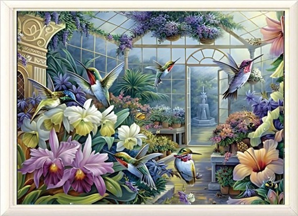 Hummingbird Garden (พิมพ์ลาย)