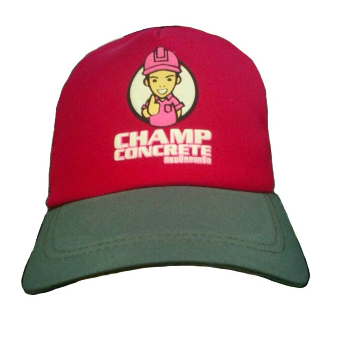 Cap ขายส่งหมวกแก๊ปผ้าดีวายสีแดง ปีกเทา 093-632-6441 รับปักหมวกแก๊ป  หมวกแก๊ปสี 2 โทน