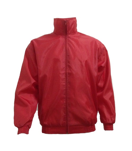 Jacket แจ็คเก็ตผ้าร่ม สีแดง ขายส่งแจ็คเก็ตผ้าร่มราคาโรงงาน พร้อมสกรีน logo 093-632-6441